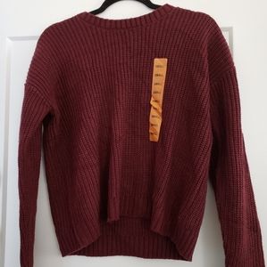 Hippie Rose Burgundy Sweater